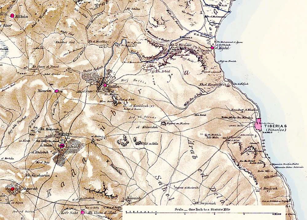 Karte der Region Tiberias